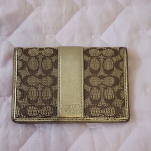 Coach Brown and Gold Wallet